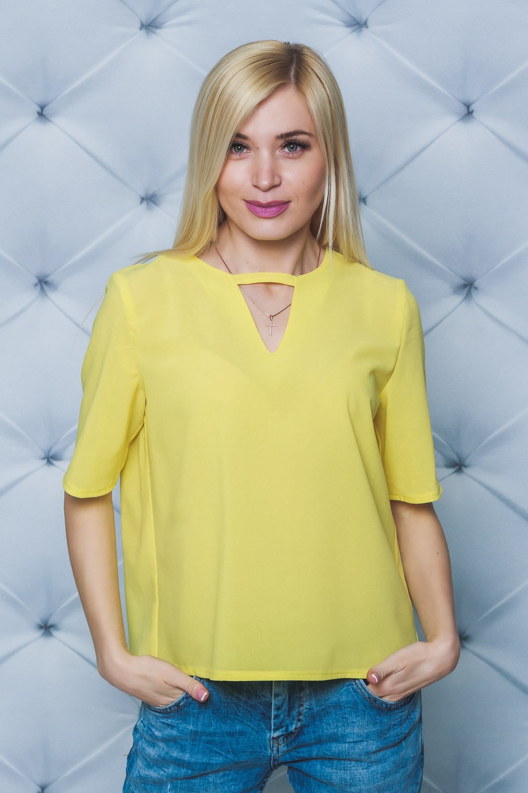 Блуза женская желтая 02210