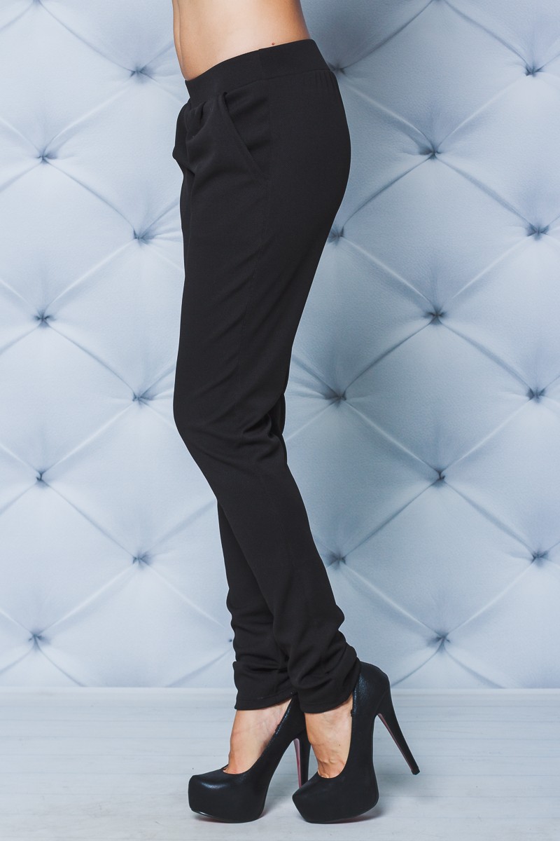Костюм женский блуза+брюки черный 02017 оптом