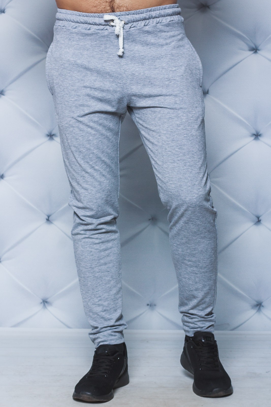 Мужские спортивные штаны светло-серые 02201