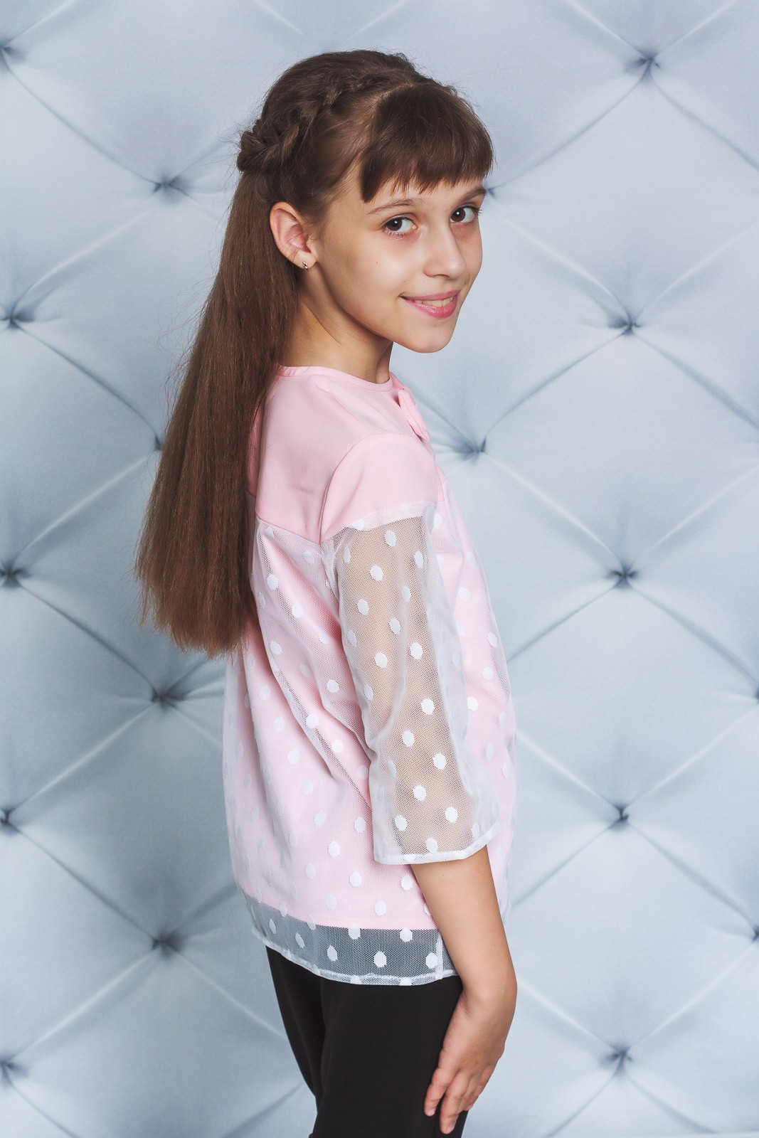 Блуза для девочки розовая 02253 купить