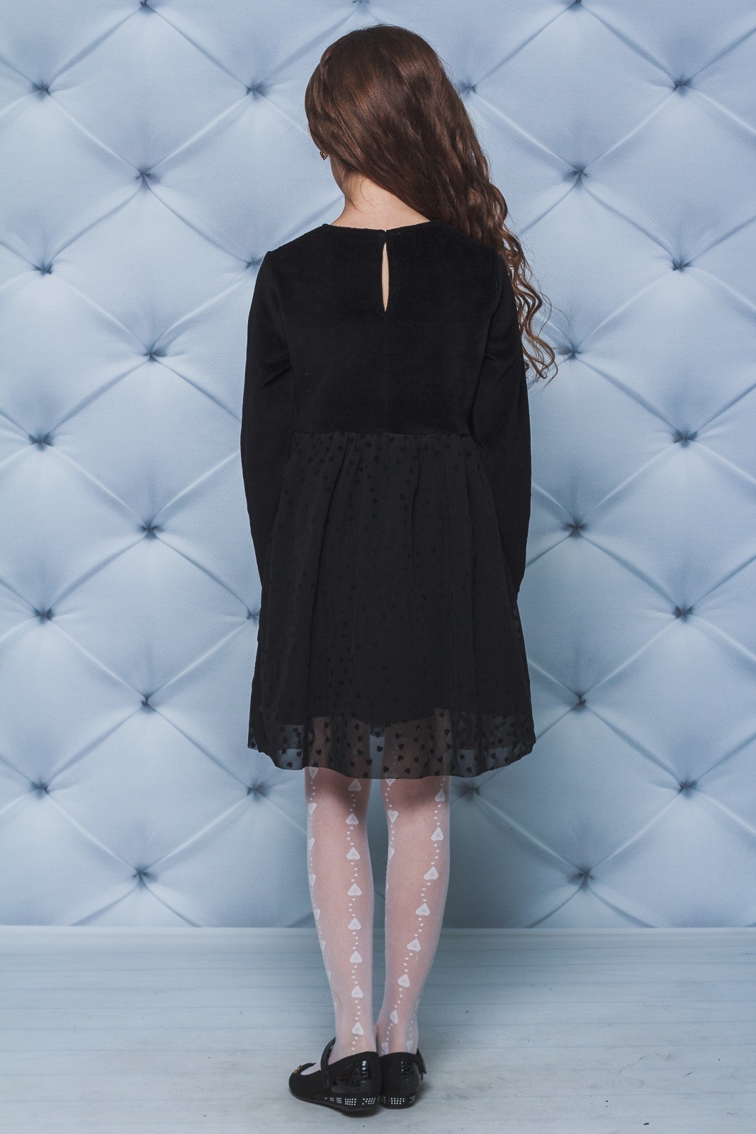 Нарядное платье для девочки черное 02113 в интернет-магазине