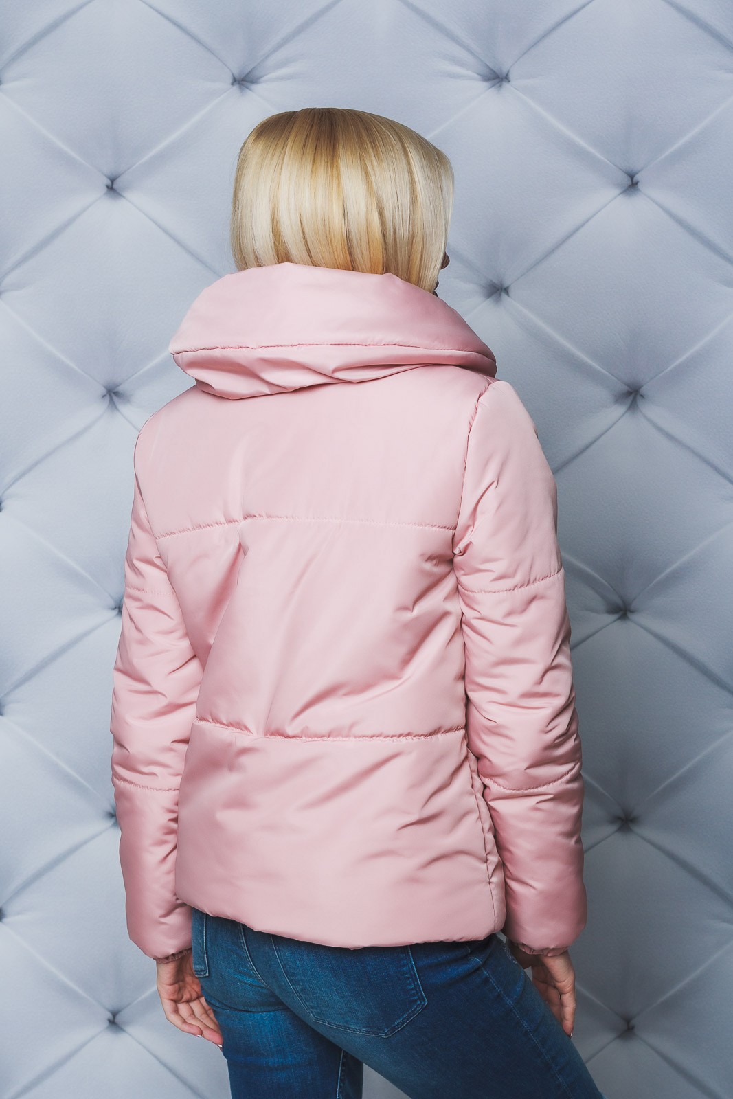 Куртка женская демисезонная на силиконе персик 241/104 в интернет-магазине