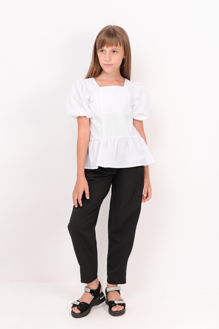 Блуза для девочки белая 02462 цена