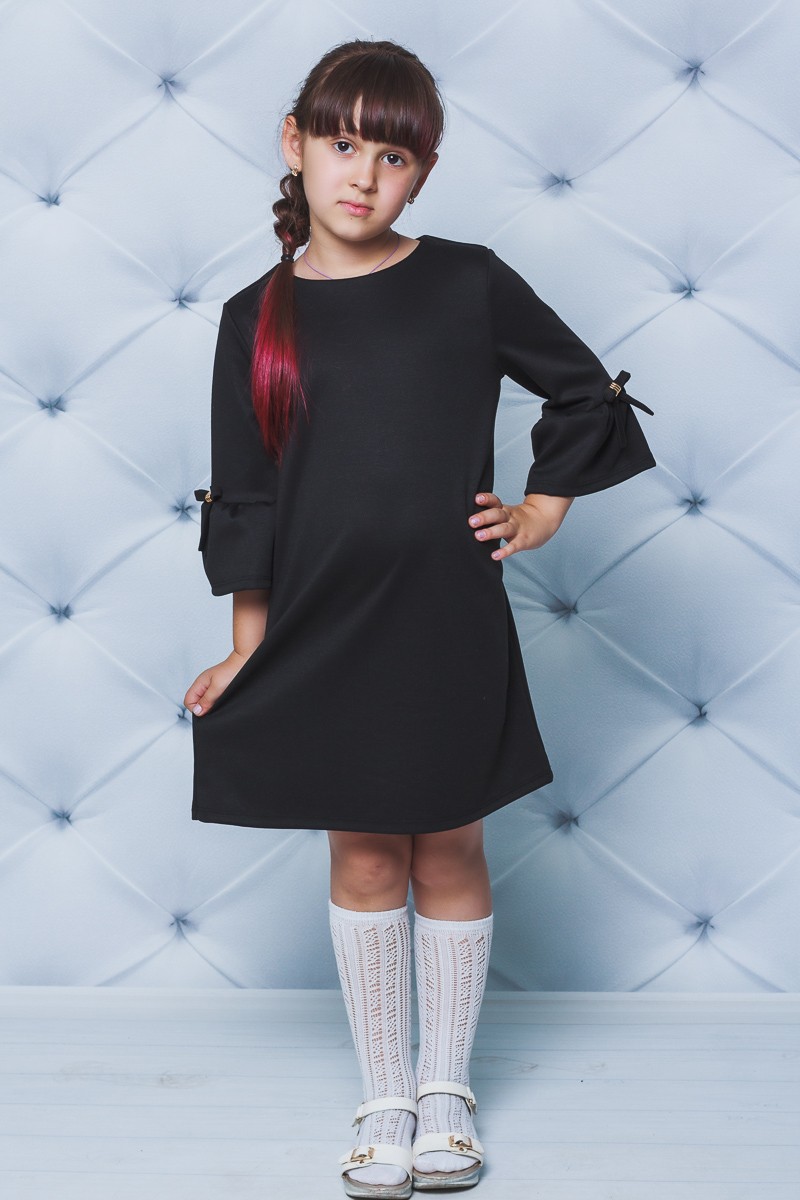 Платье школьное для девочки черное 01962 цена