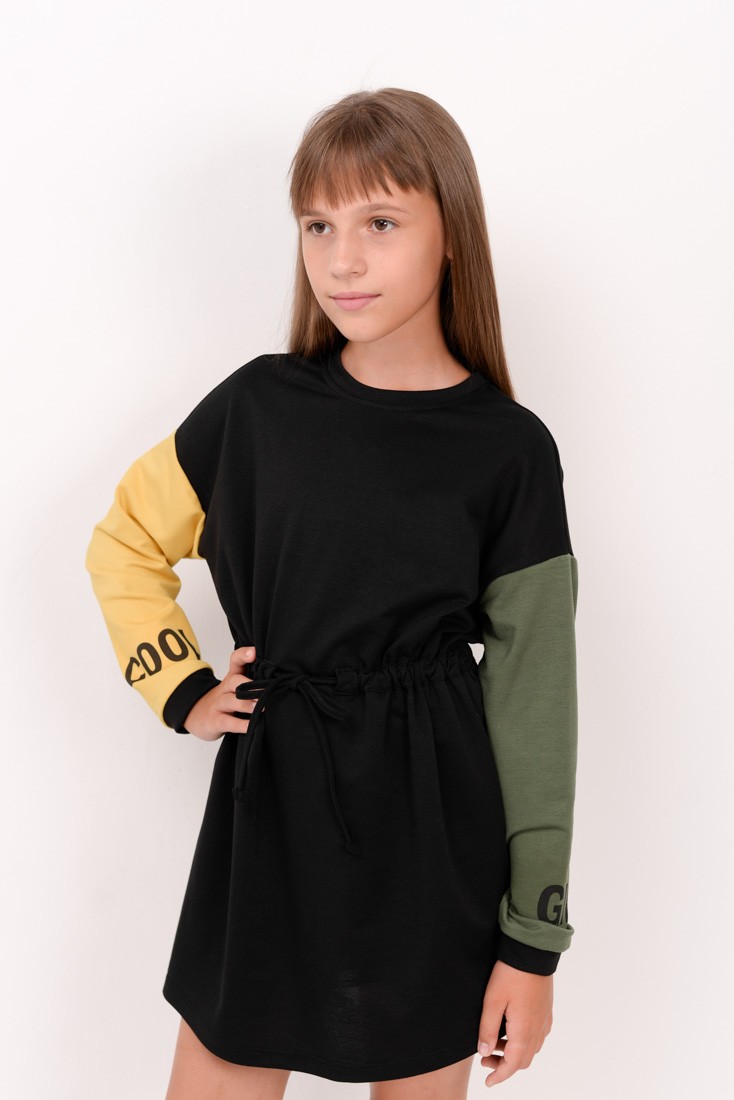 Спортивное платье для девочки черное 02492 цена