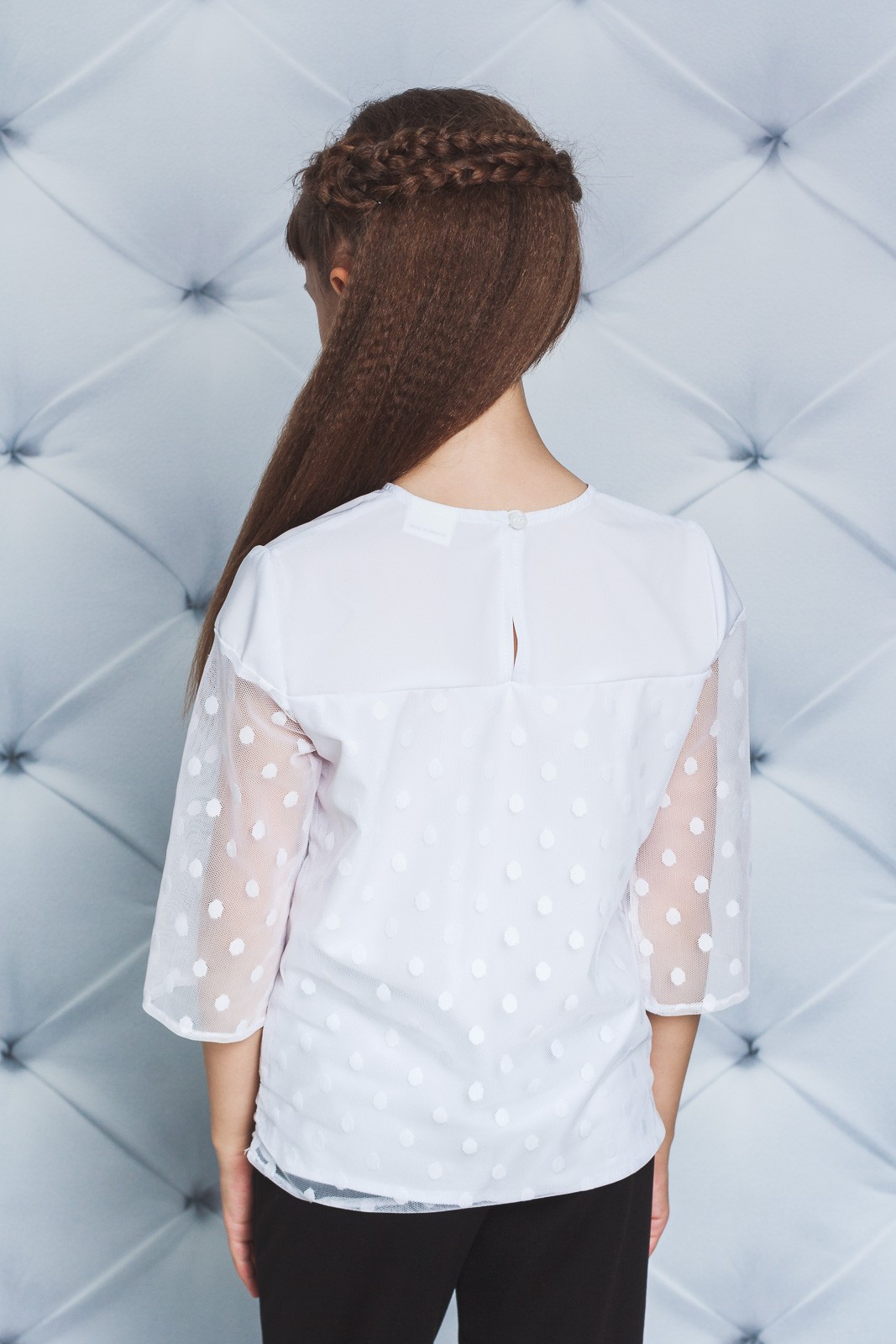 Блуза для девочки белая 02253 цена