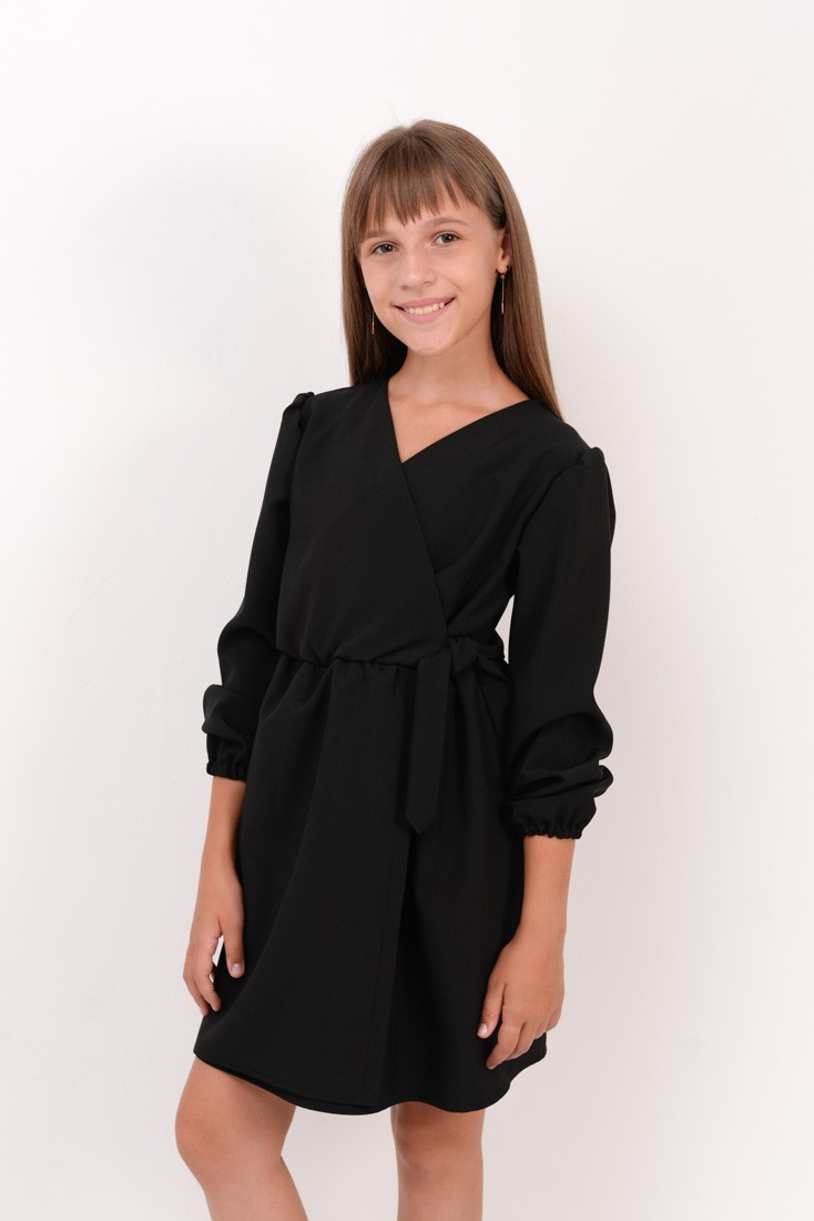 Платье  для девочки черное 02466 цена