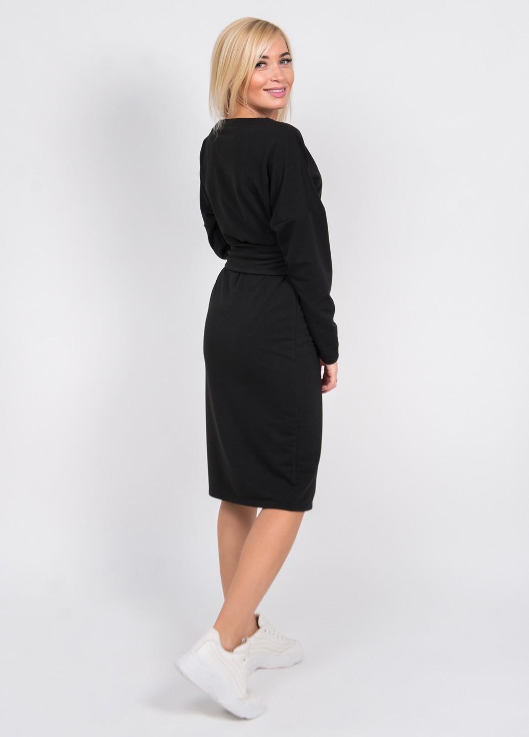Платье женское трикотажное черное 02510 цена