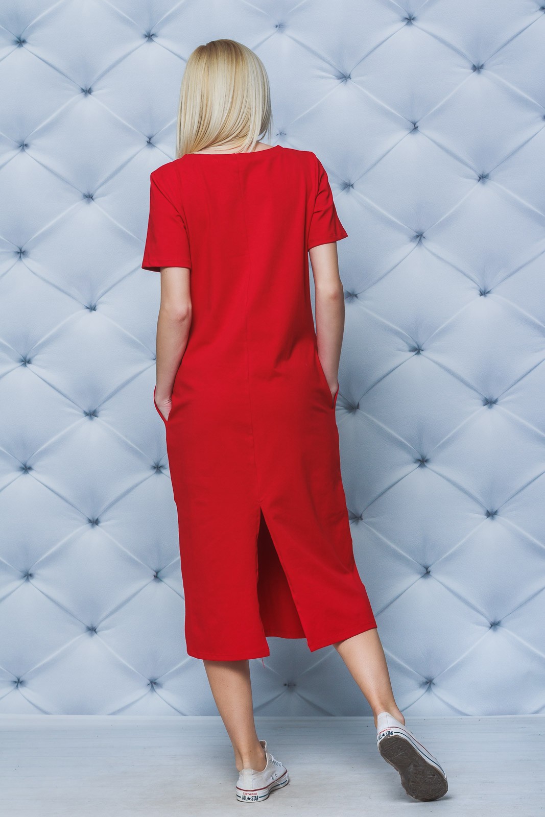 Платье женское летнее красное 02174 в интернет-магазине