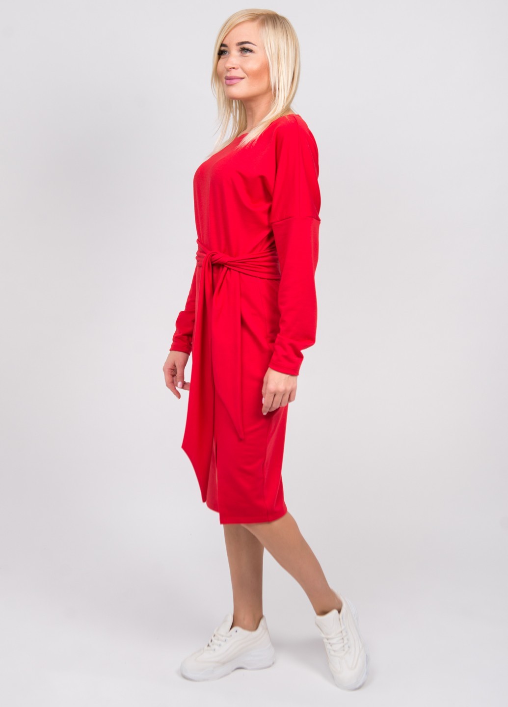 Платье женское трикотажное красное 02510 купить