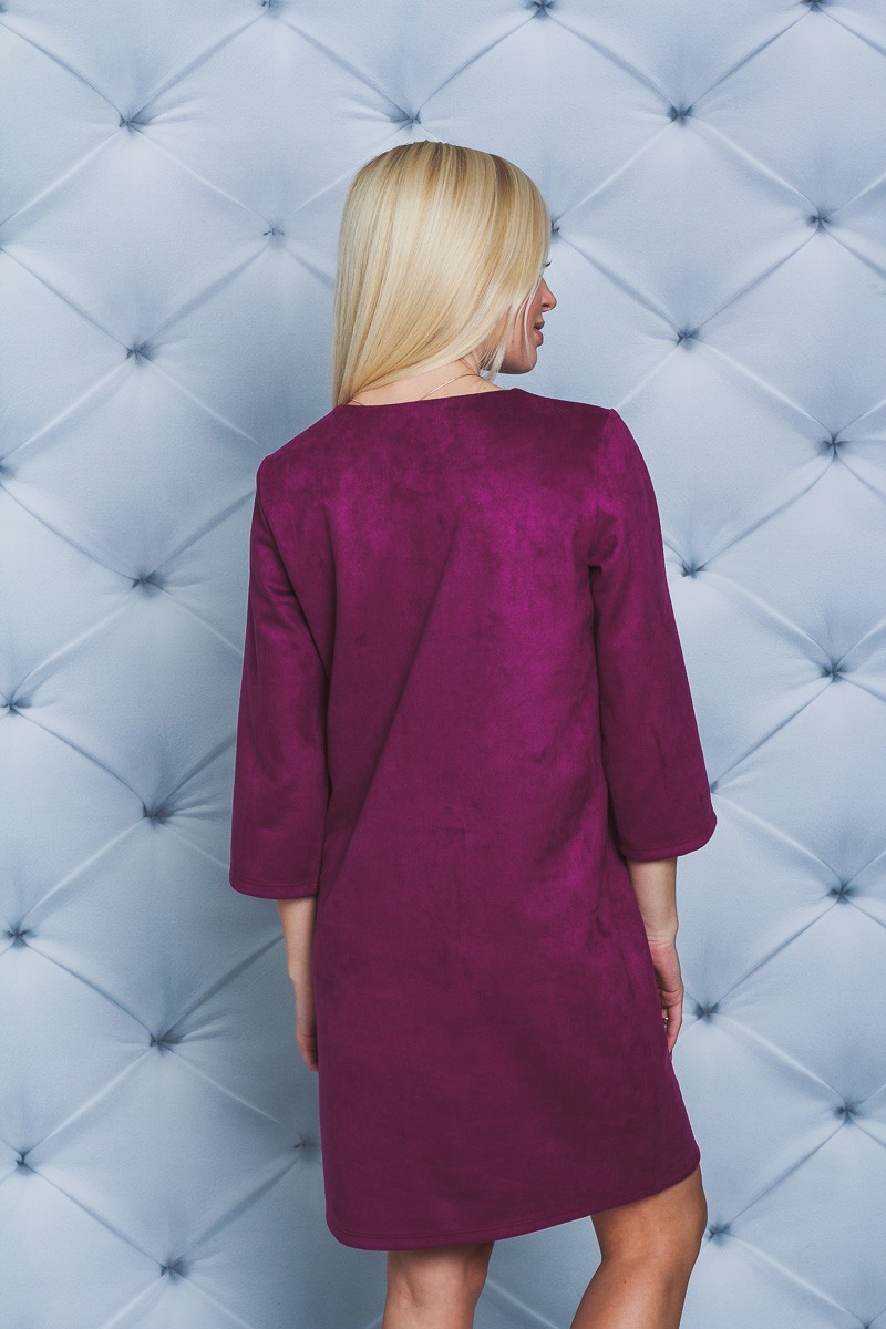 Платье женское замшевое фиолет 02050 цена