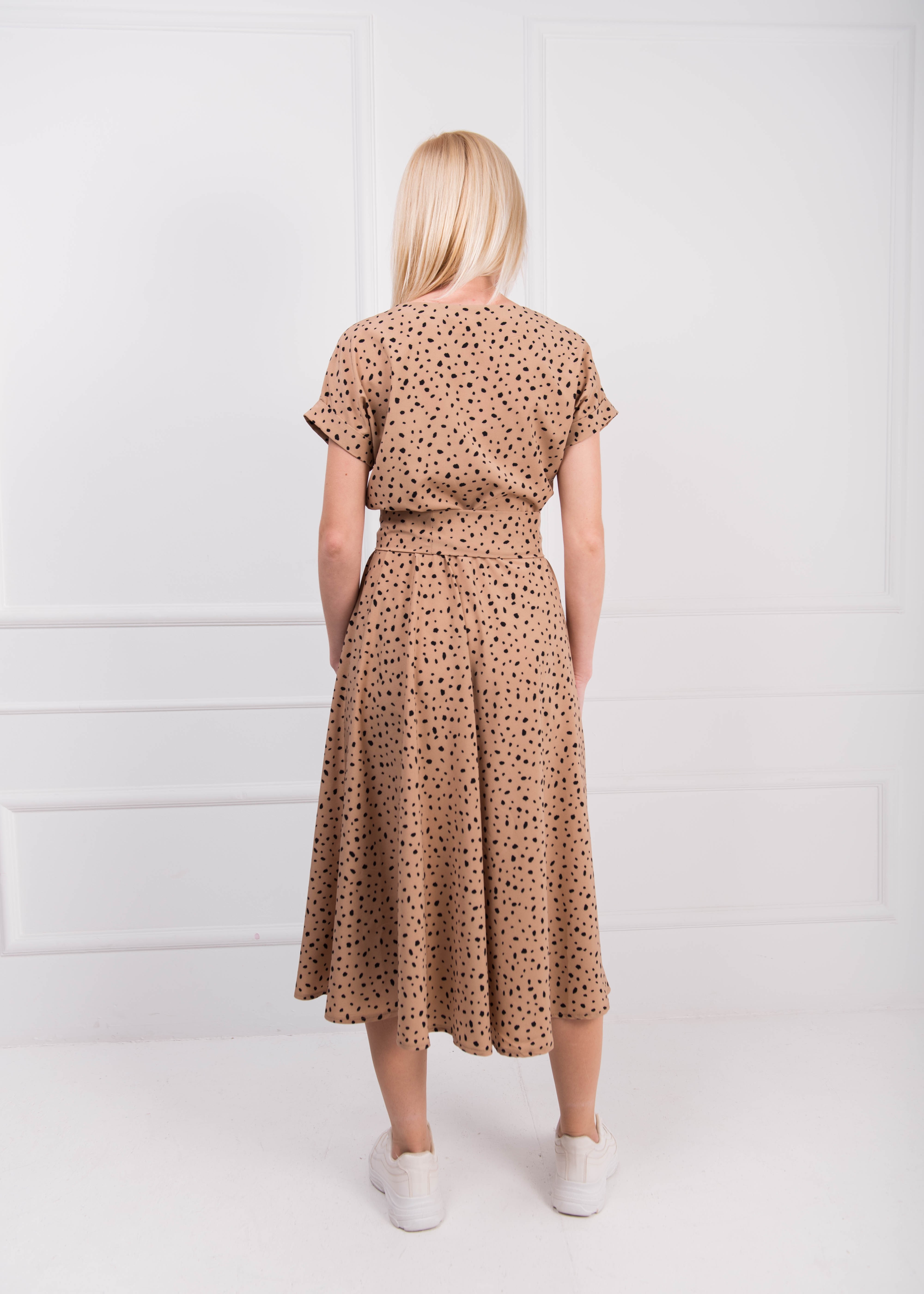 Летнее женское платье миди кофе 02442/20 в интернет-магазине