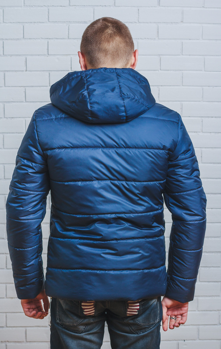 Куртка мужская на синтепоне зима темно-синяя 84/12 цена