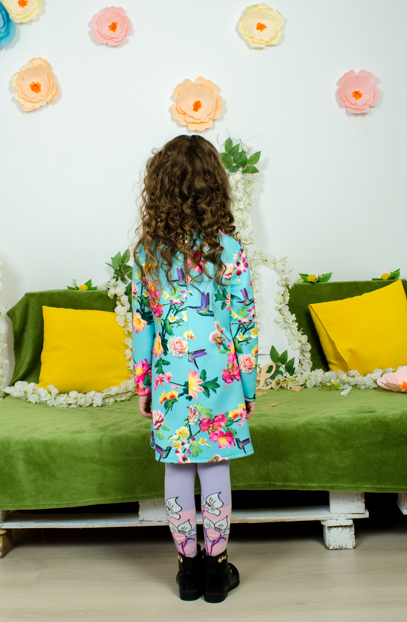 Платье для девочки с цветочным принтом 01149 цена