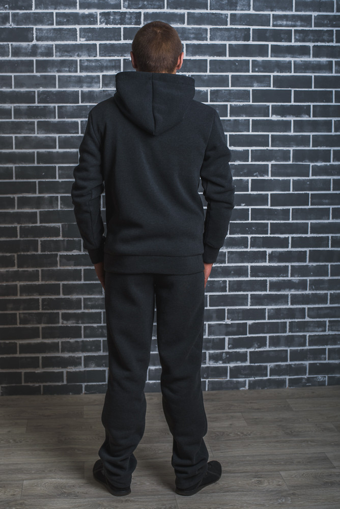 Спортивный мужской костюм с начесом темно-серый 01362 цена