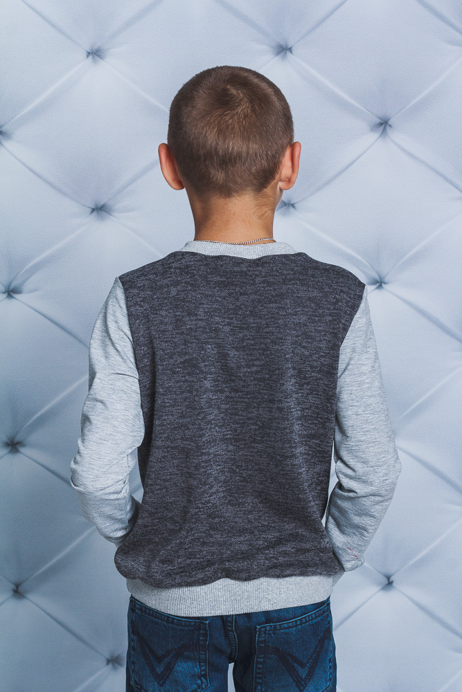 Пуловер для мальчика т-серый 01659 цена